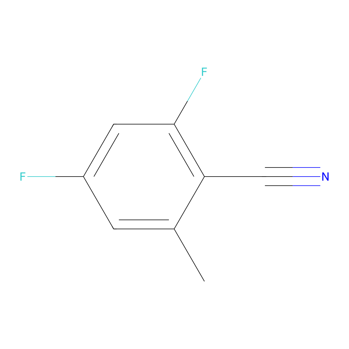 2,4-Difluoro-6-methylbenzonitrile molecular structure, CAS 1803782-57-1