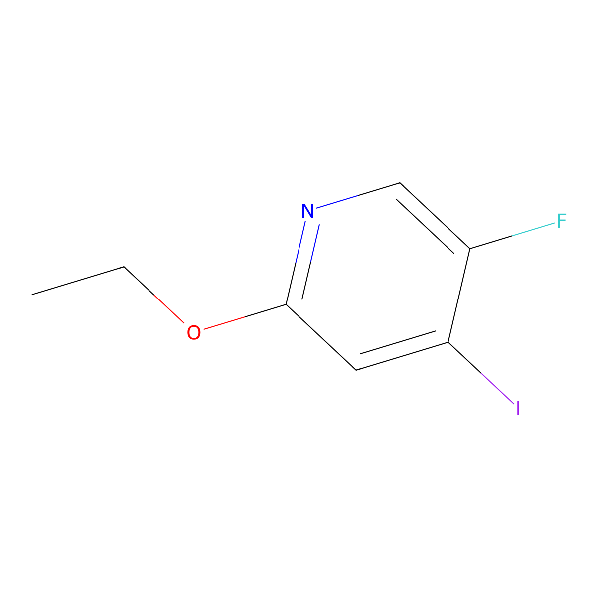 2-Ethoxy-5-fluoro-4-iodopyridine molecular structure, CAS 1803782-77-5