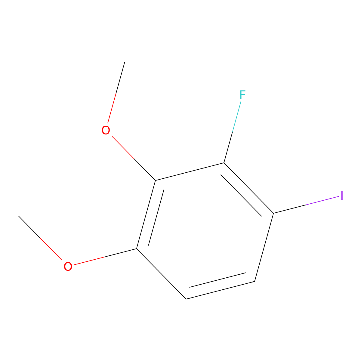 2-Fluoro-1-iodo-3,4-dimethoxybenzene molecular structure, CAS 1803783-41-6