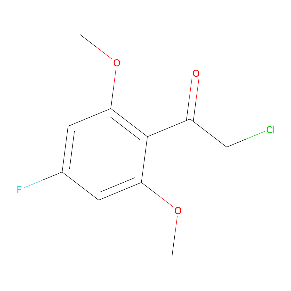 Ethanone, 2-chloro-1-(4-fluoro-2,6-dimethoxyphenyl)- molecular structure, CAS 1803783-70-1