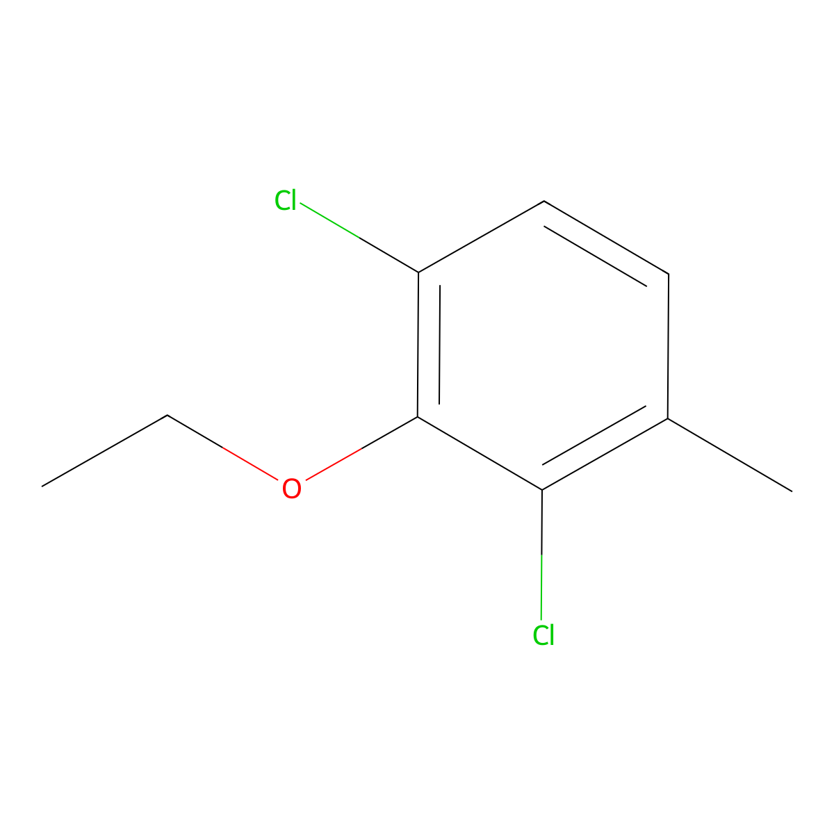 Benzene, 1,3-dichloro-2-ethoxy-4-methyl- molecular structure, CAS 1803783-80-3