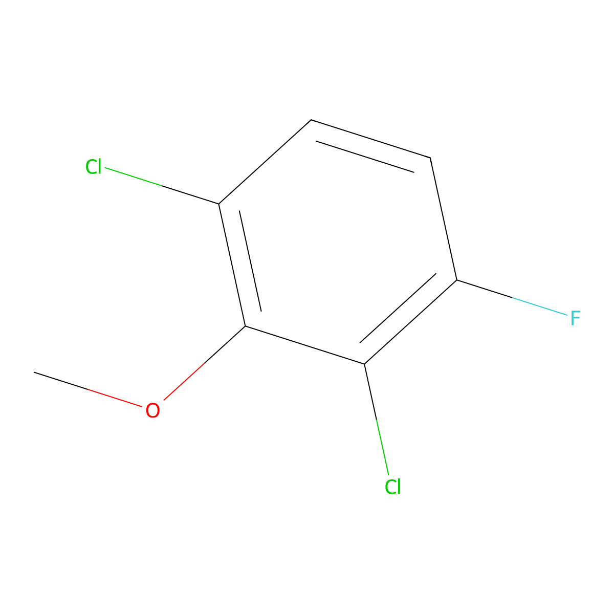 2,6-Dichloro-3-fluoroanisole molecular structure, CAS 1803784-14-6