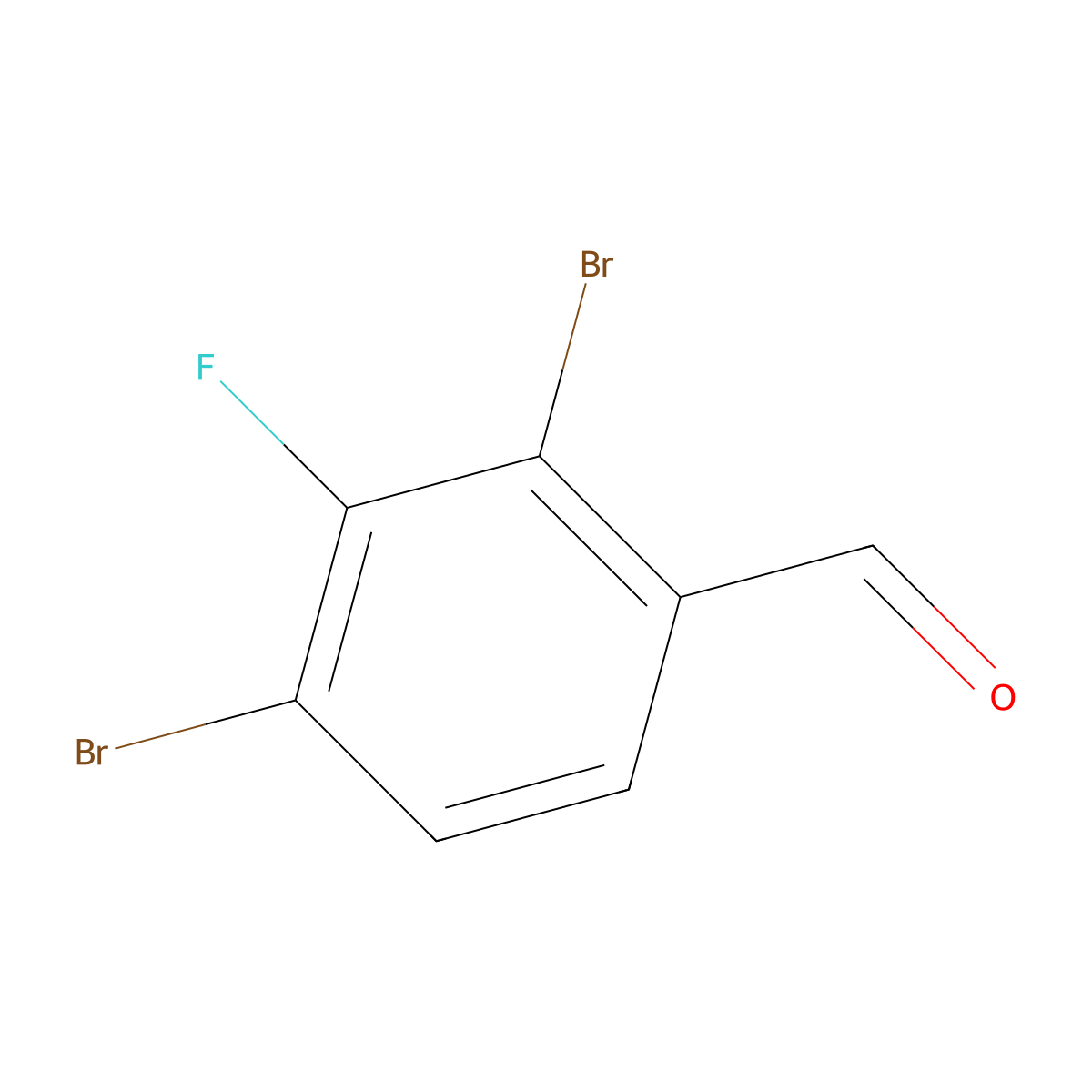 2,4-Dibromo-3-fluorobenzaldehyde molecular structure, CAS 1803784-22-6