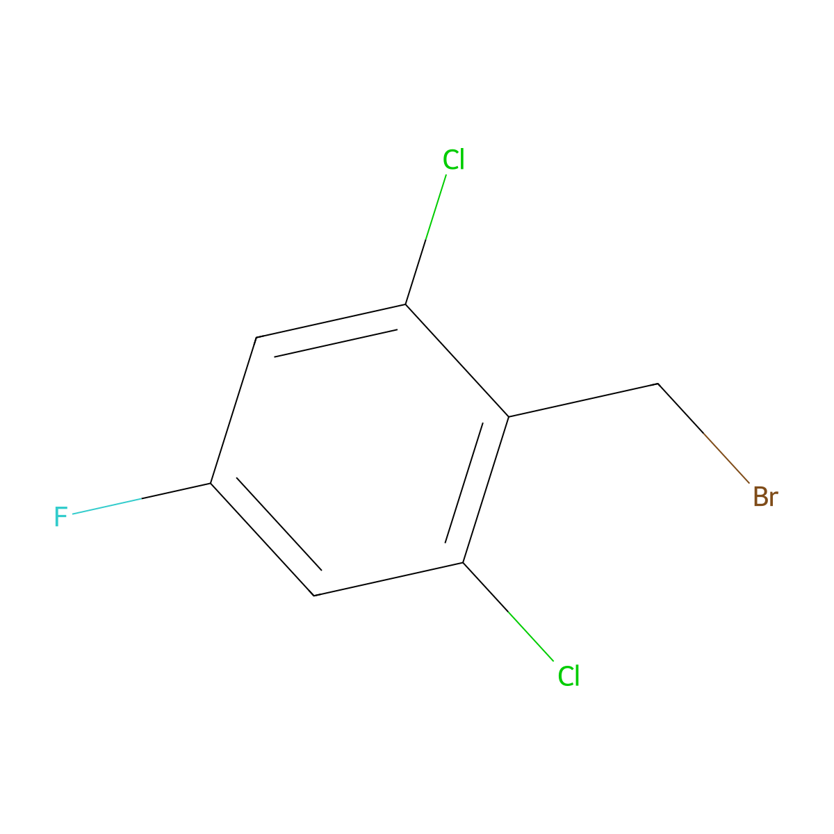 2,6-Dichloro-4-fluorobenzyl bromide molecular structure, CAS 1803784-34-0