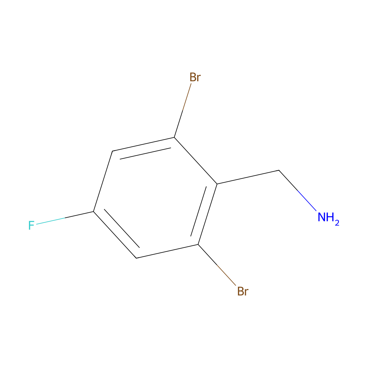2,6-Dibromo-4-fluorobenzylamine molecular structure, CAS 1803784-82-8