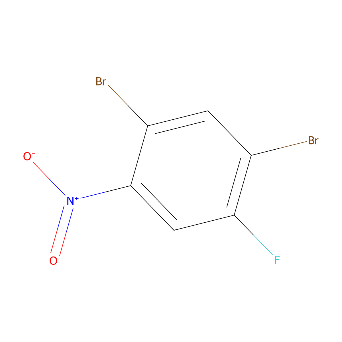 1,5-Dibromo-2-fluoro-4-nitrobenzene molecular structure, CAS 1803785-06-9