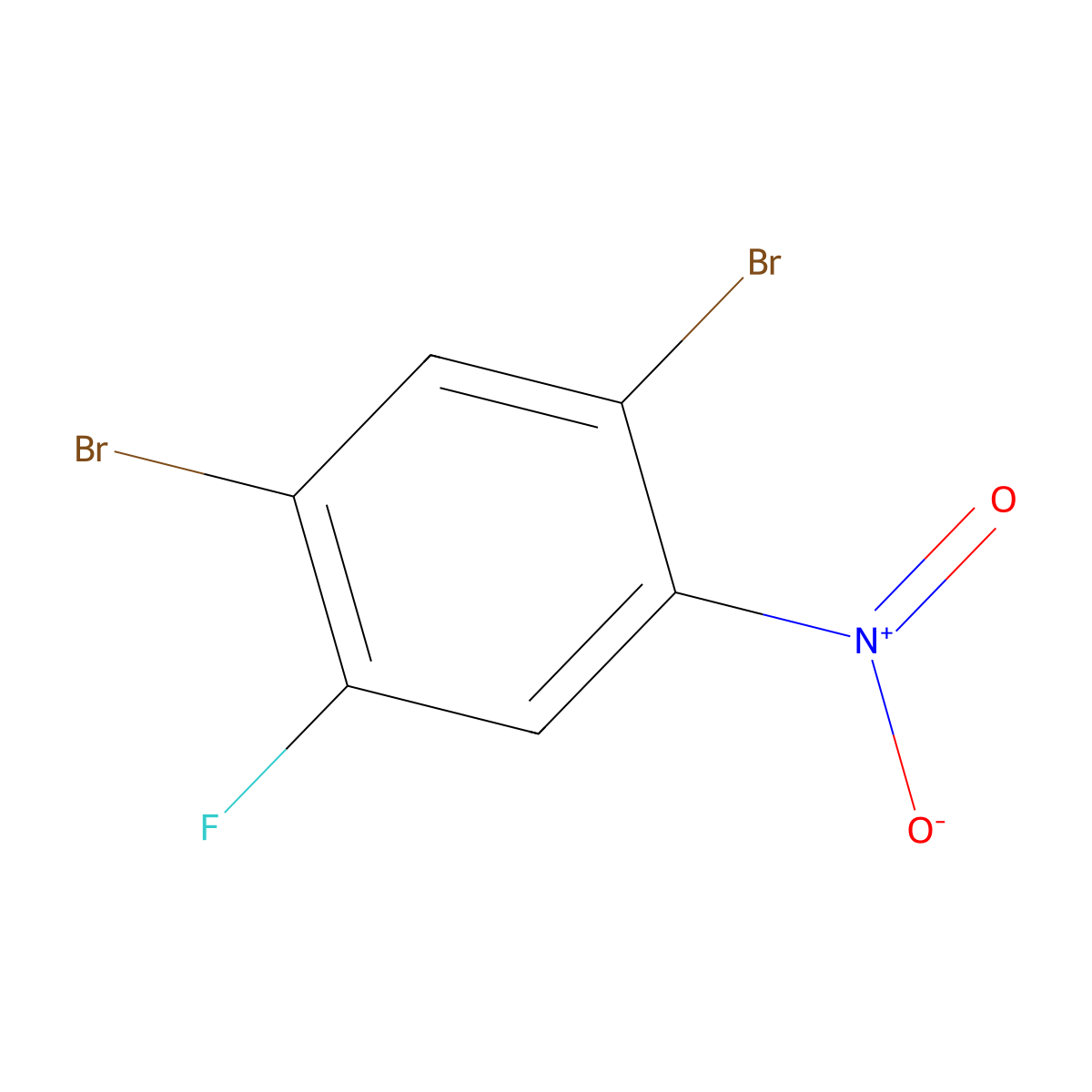 1,5-Dibromo-2-fluoro-4-nitrobenzene molecular structure, CAS 1803785-06-9