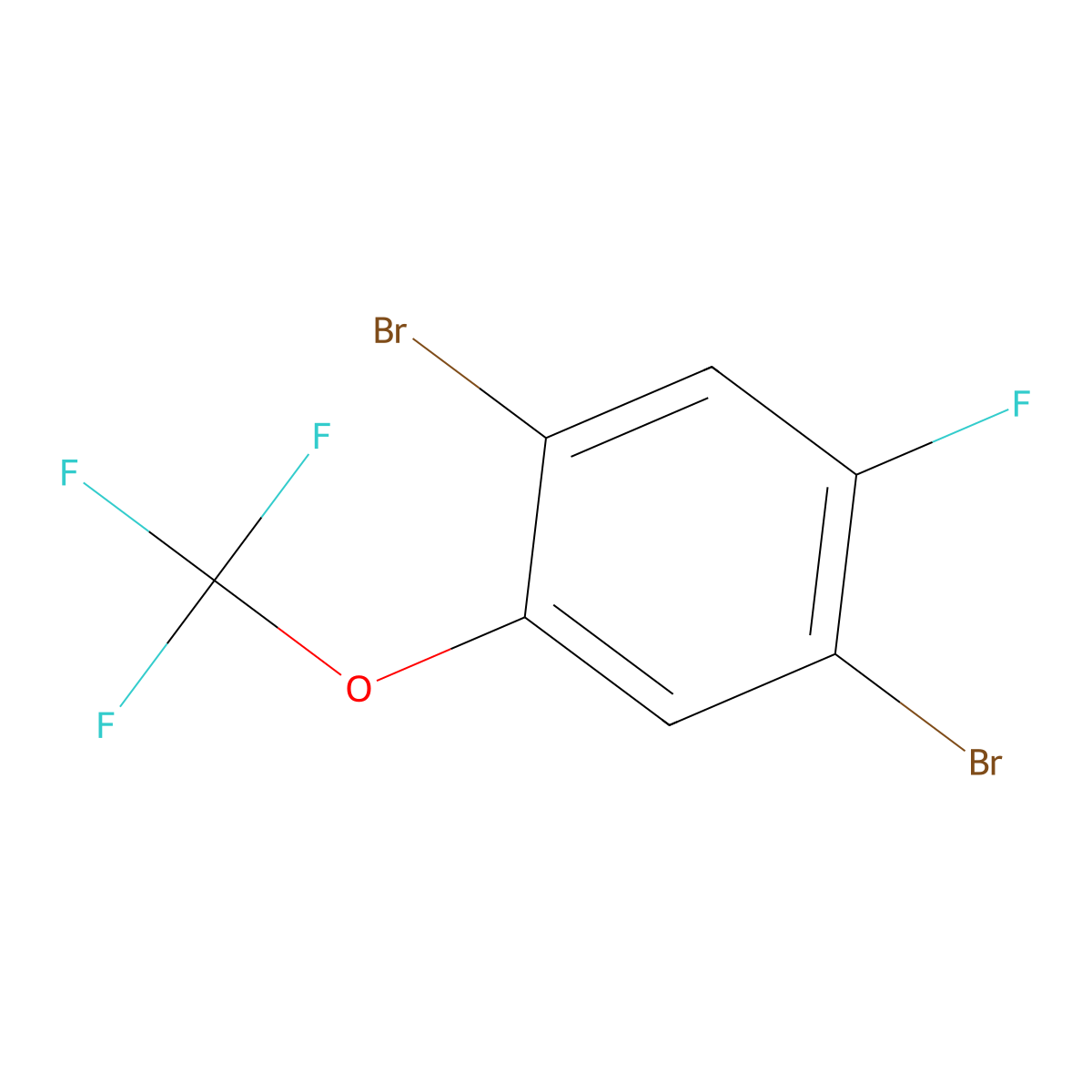 1,4-Dibromo-2-fluoro-5-(trifluoromethoxy)benzene molecular structure, CAS 1803785-48-9