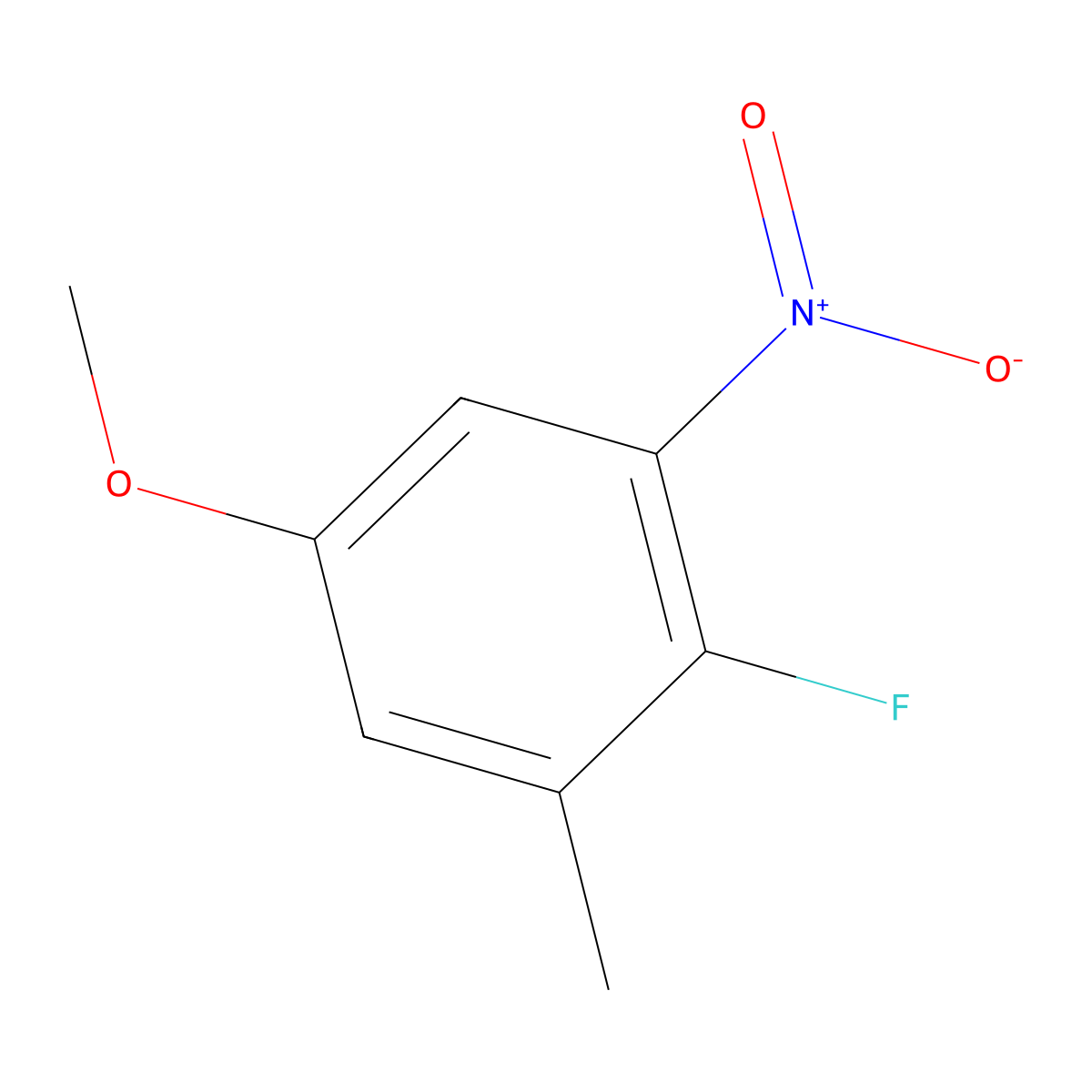 4-Fluoro-3-methyl-5-nitroanisole molecular structure, CAS 1803786-01-7