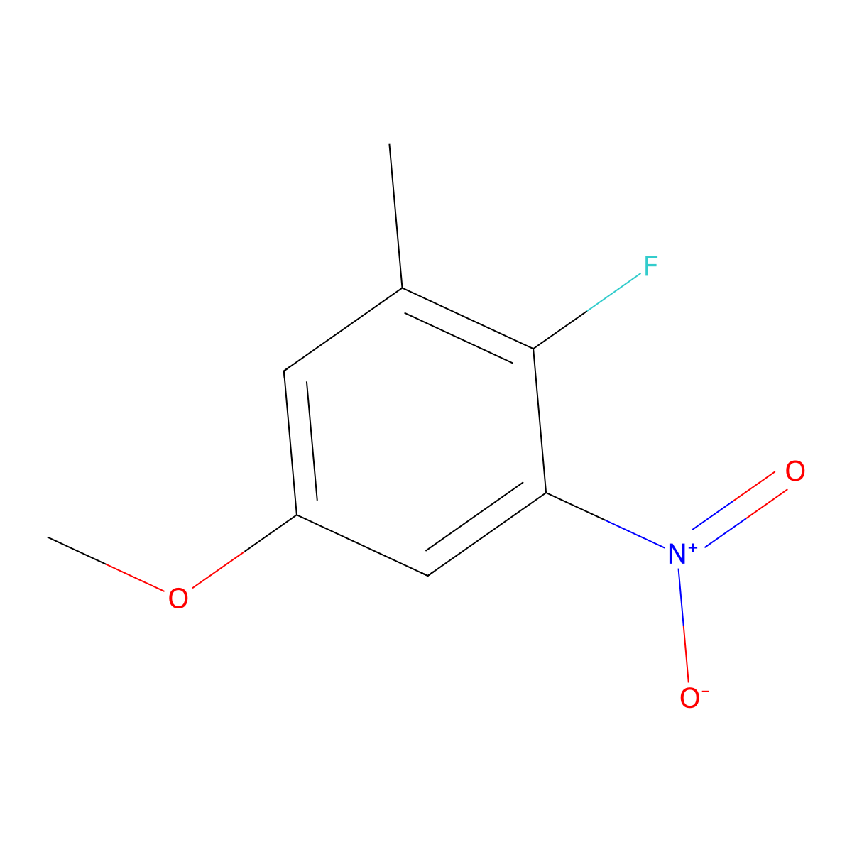 4-Fluoro-3-methyl-5-nitroanisole molecular structure, CAS 1803786-01-7