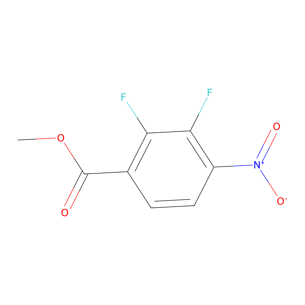 Methyl 2,3-difluoro-4-nitrobenzoate molecular structure, CAS 1803786-91-5