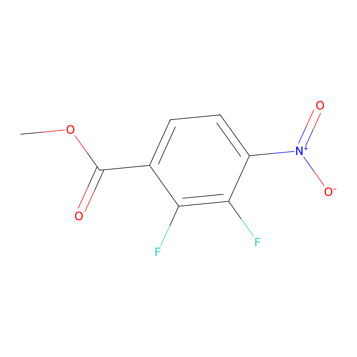 Methyl 2,3-difluoro-4-nitrobenzoate molecular structure, CAS 1803786-91-5