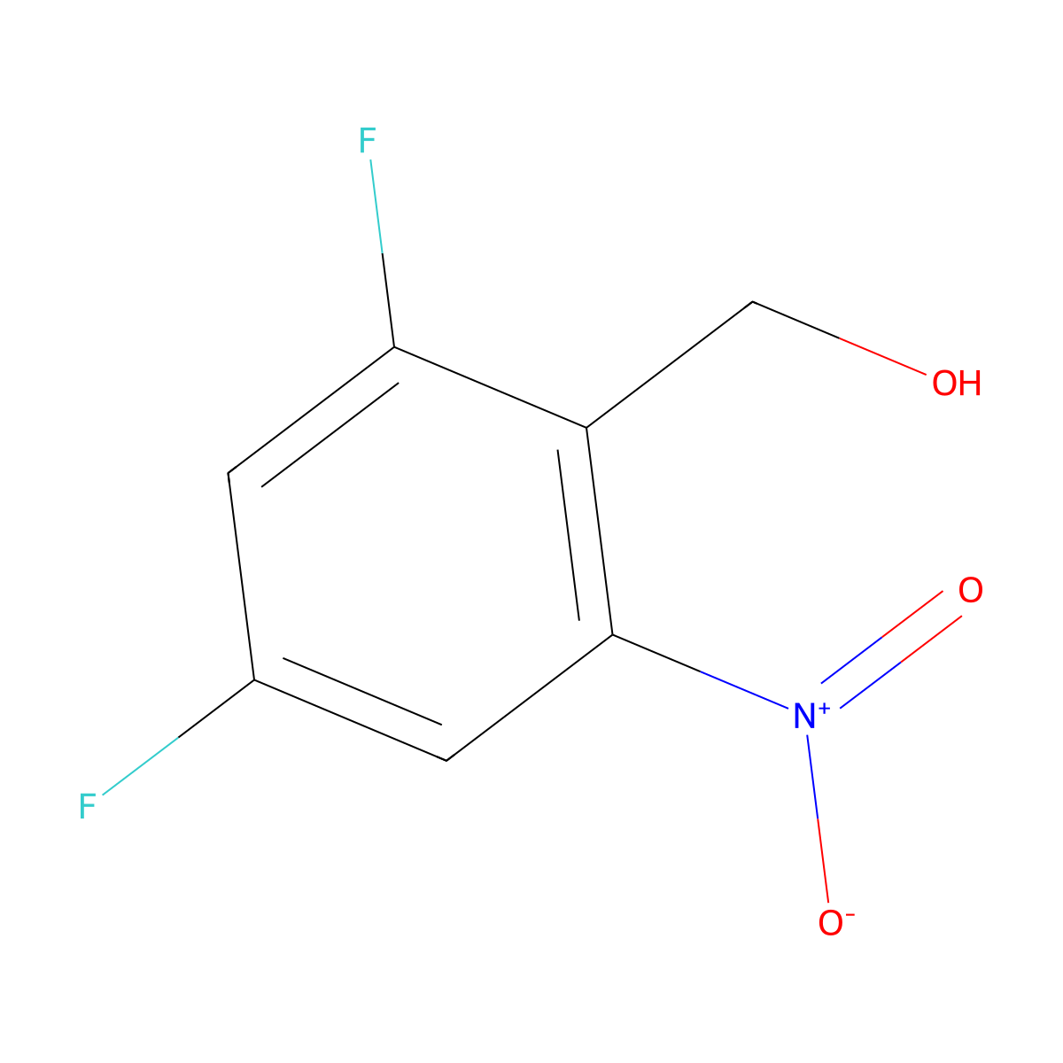 (2,4-Difluoro-6-nitrophenyl)methanol molecular structure, CAS 1803787-05-4