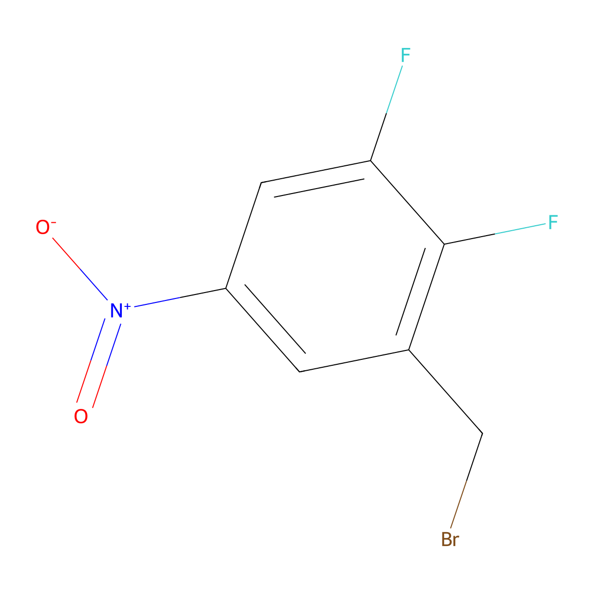 2,3-Difluoro-5-nitrobenzyl bromide molecular structure, CAS 1803787-14-5