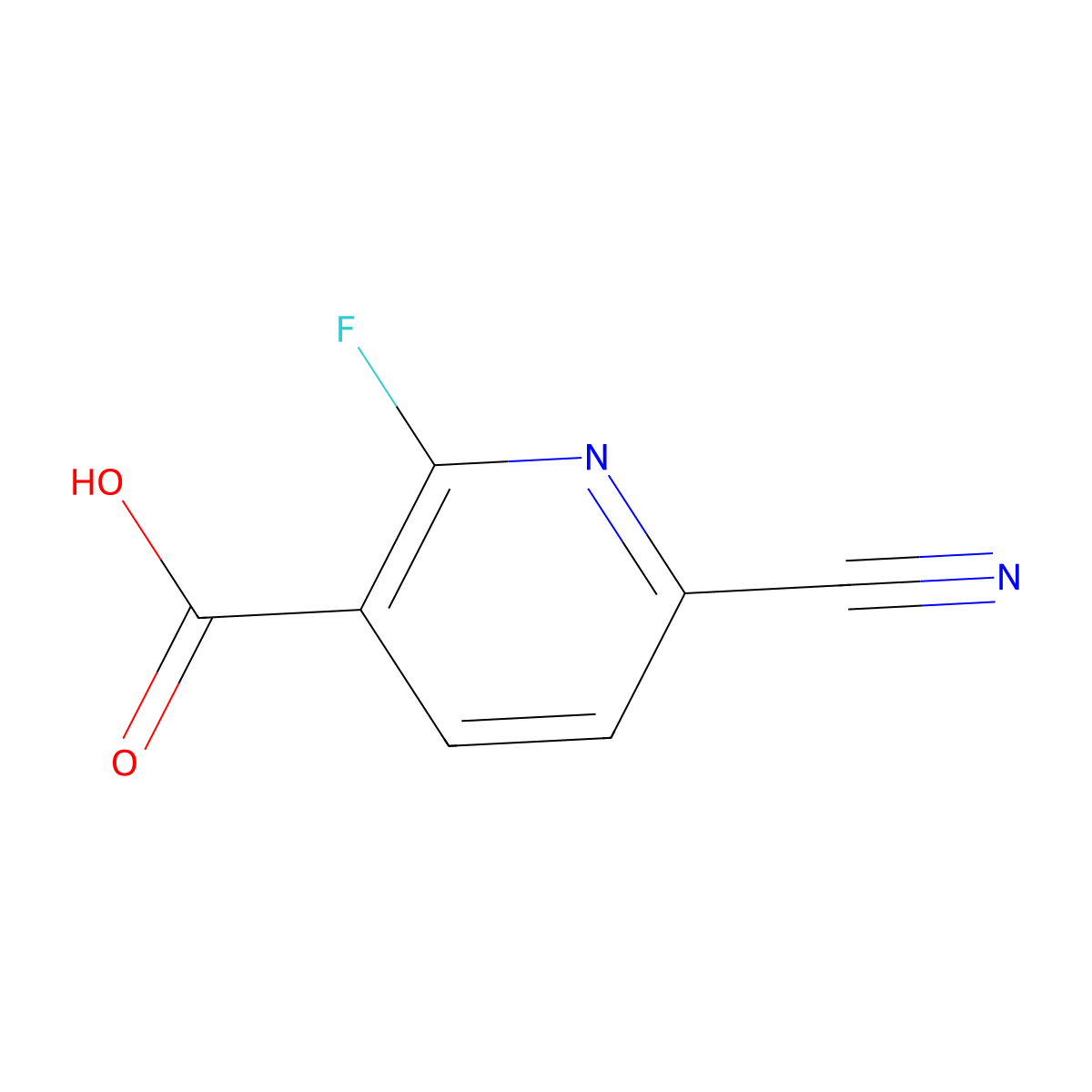 6-Cyano-2-fluoronicotinic acid molecular structure, CAS 1803788-14-8
