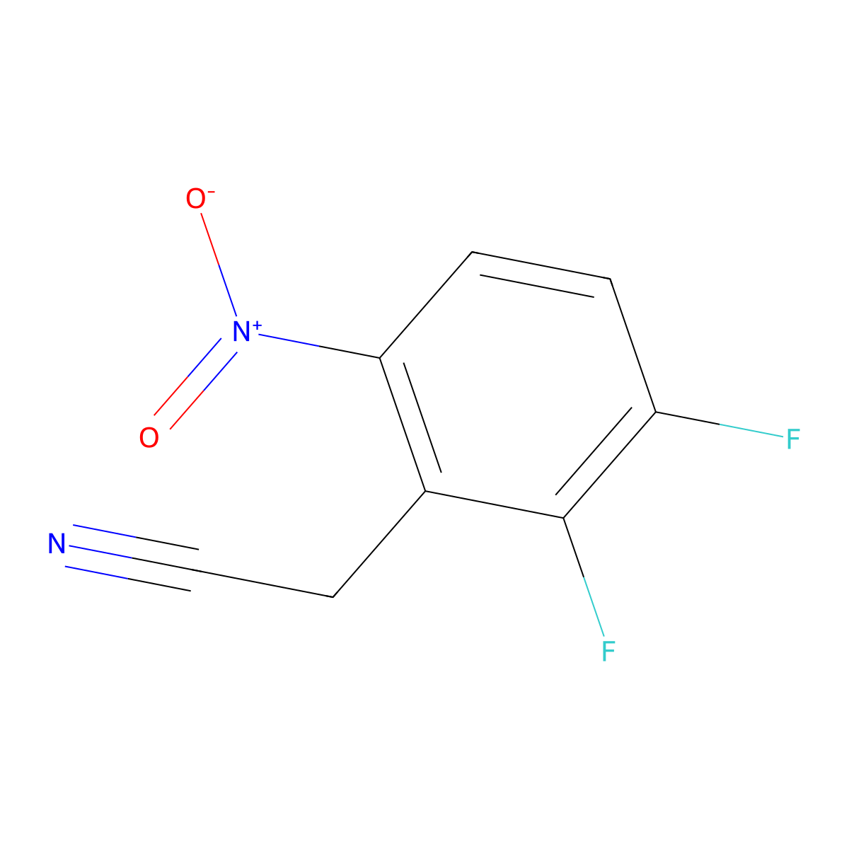 2-(2,3-Difluoro-6-nitrophenyl)acetonitrile molecular structure, CAS 1803788-44-4