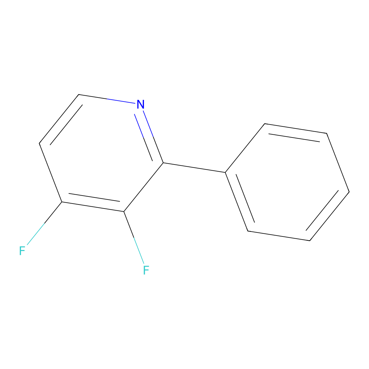 Difluorophenylpyridine molecular structure, CAS 1803789-48-1