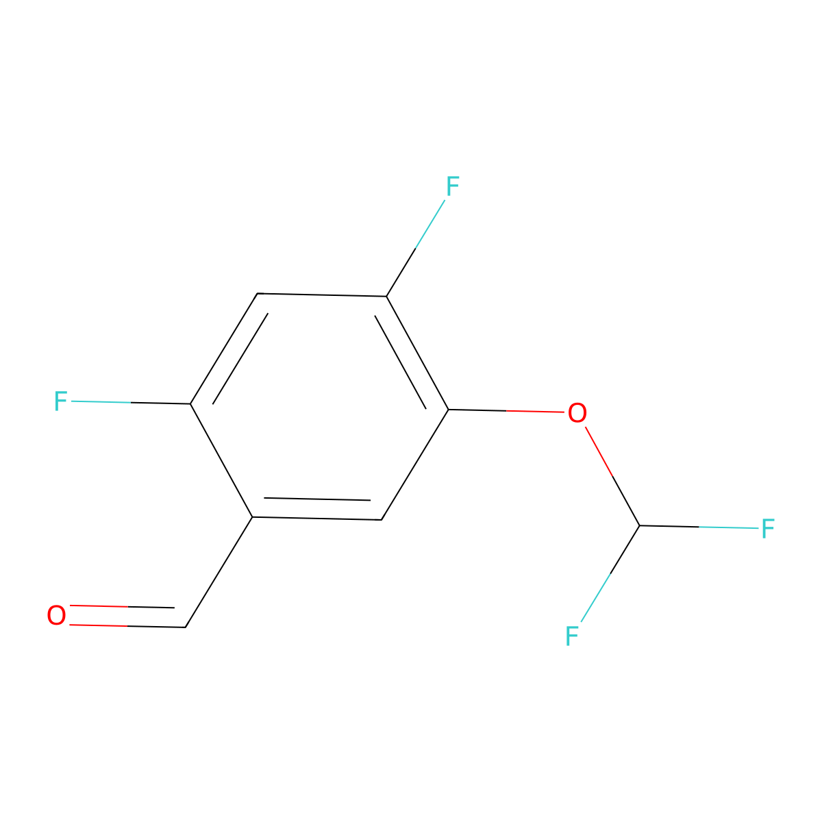 5-(Difluoromethoxy)-2,4-difluorobenzaldehyde molecular structure, CAS 1803790-11-5