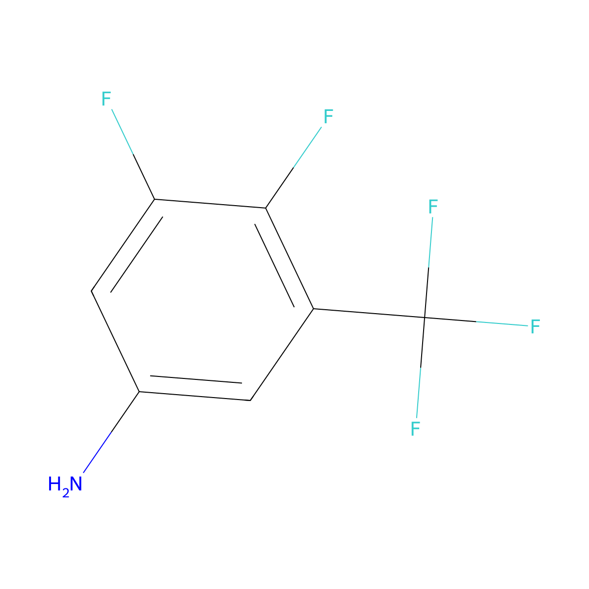 3,4-Difluoro-5-(trifluoromethyl)aniline molecular structure, CAS 1803790-37-5