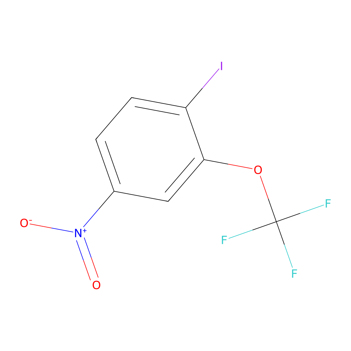 1-Iodo-4-nitro-2-(trifluoromethoxy)benzene molecular structure, CAS 1803791-65-2