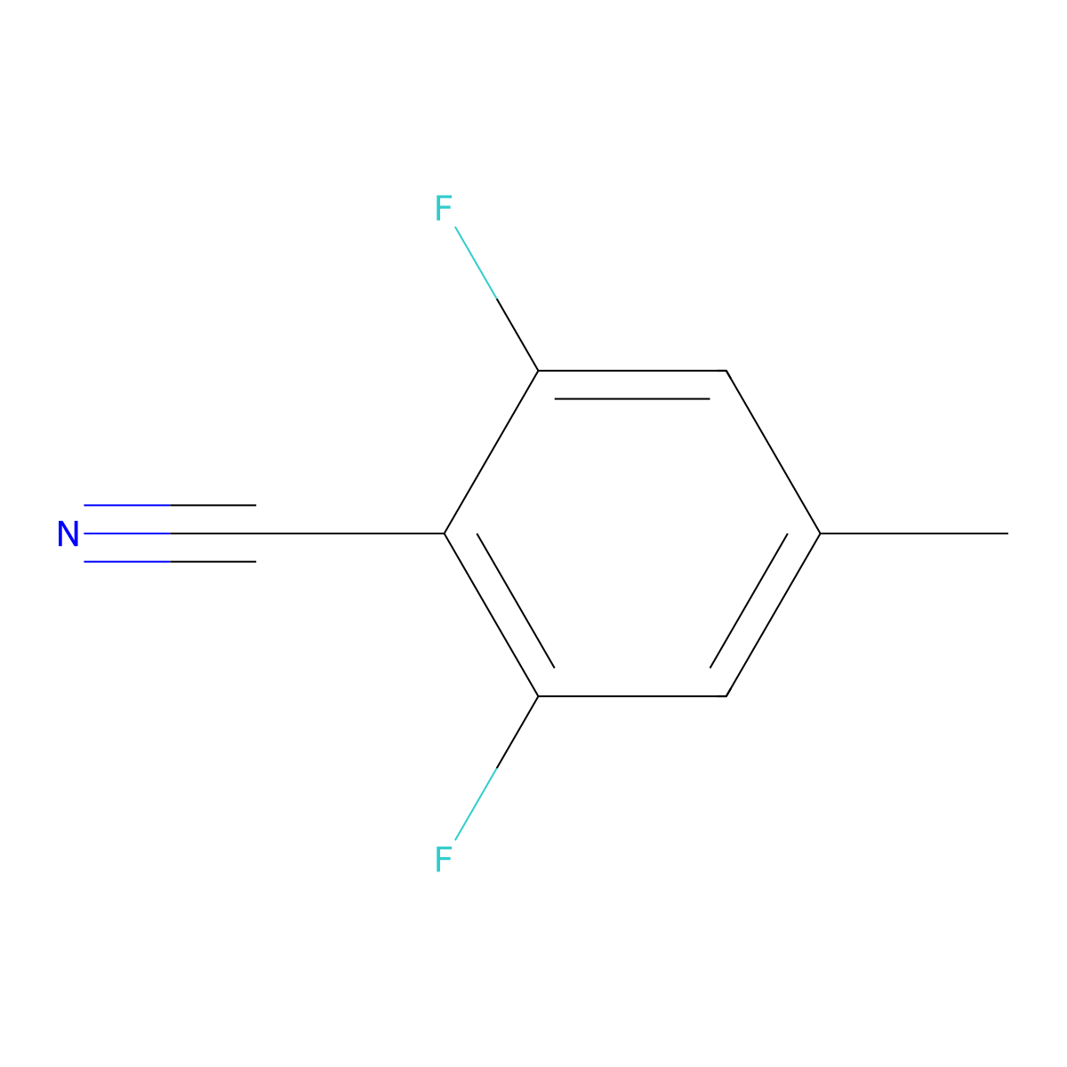 2,6-Difluoro-4-methylbenzonitrile molecular structure, CAS 1803792-98-4