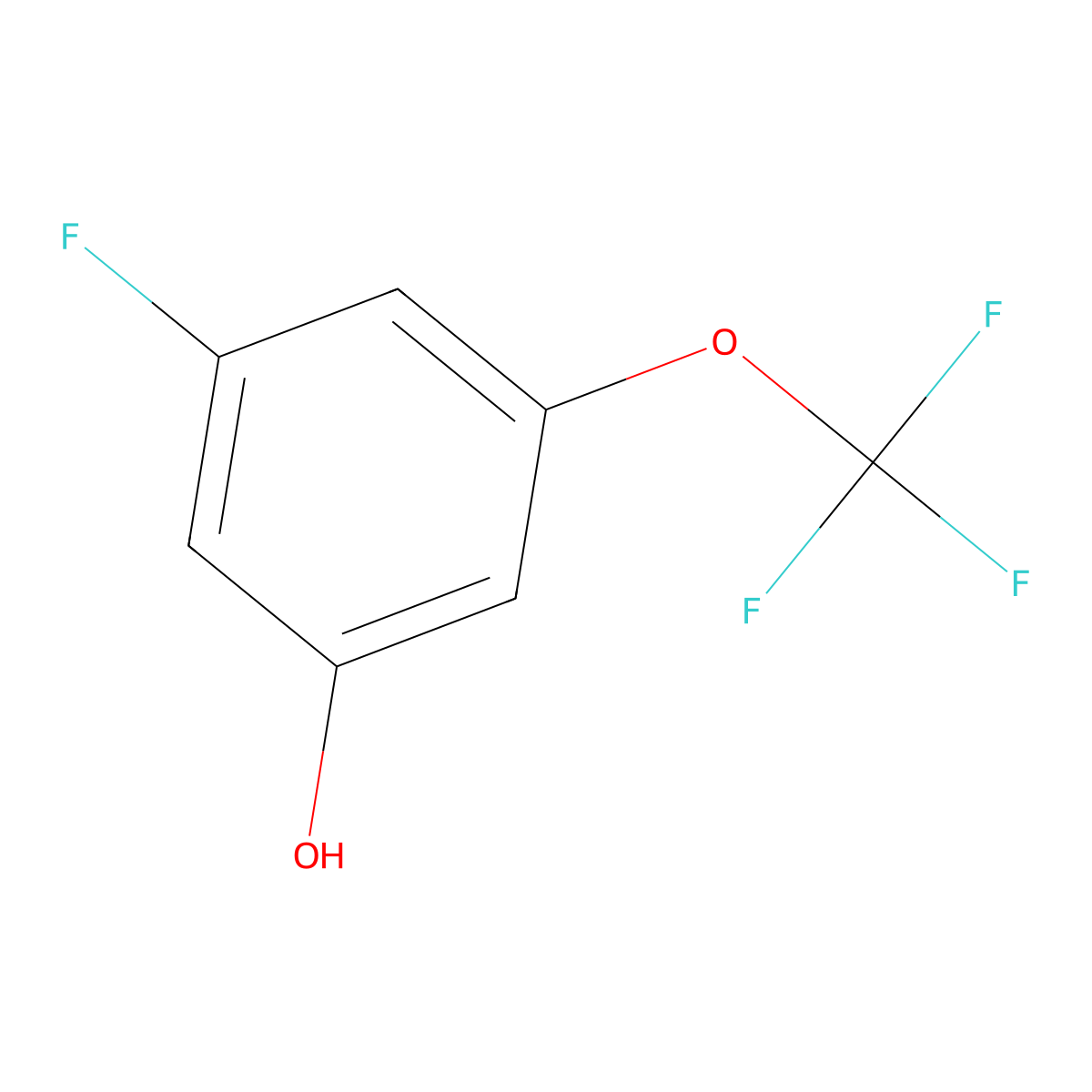 3-Fluoro-5-(trifluoromethoxy)phenol molecular structure, CAS 1803794-50-4