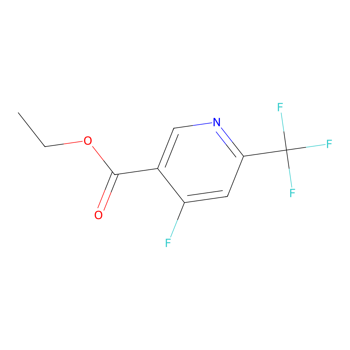 Ethyl 4-fluoro-6-(trifluoromethyl)nicotinate molecular structure, CAS 1803794-66-2