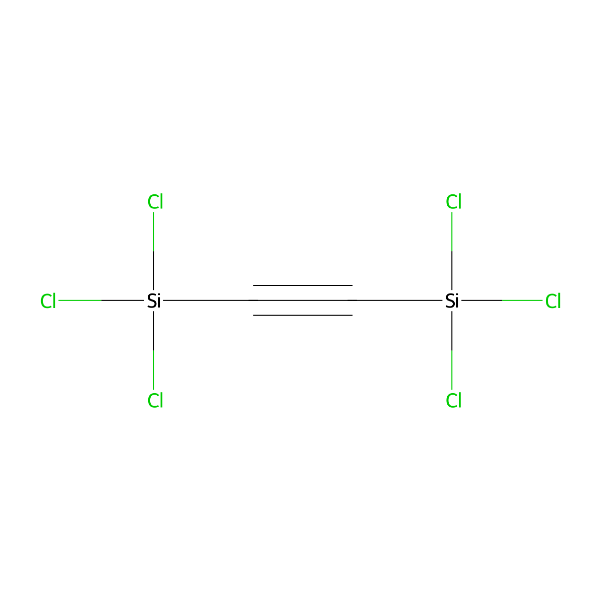 Bis(trichlorosilyl)acetylene molecular structure, CAS 18038-55-6