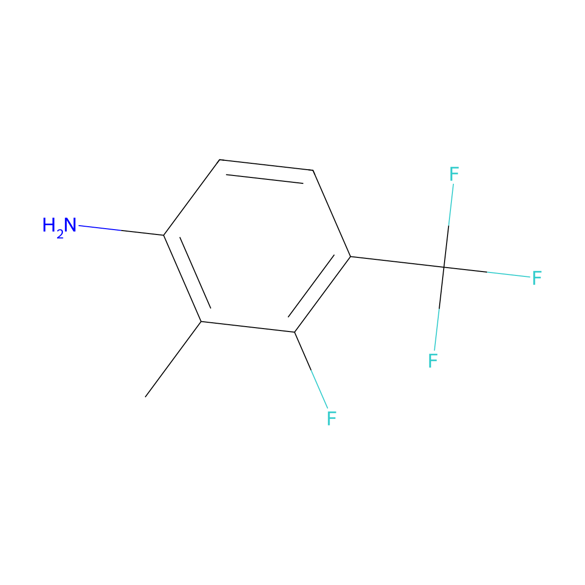3-Fluoro-2-methyl-4-(trifluoromethyl)aniline molecular structure, CAS 1803800-43-2