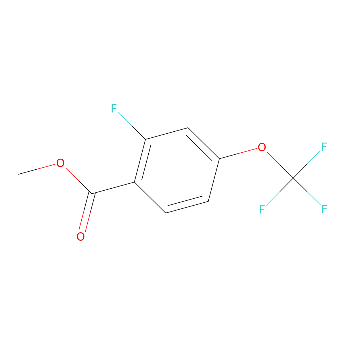 Methyl 2-fluoro-4-(trifluoromethoxy)benzoate molecular structure, CAS 1803800-94-3