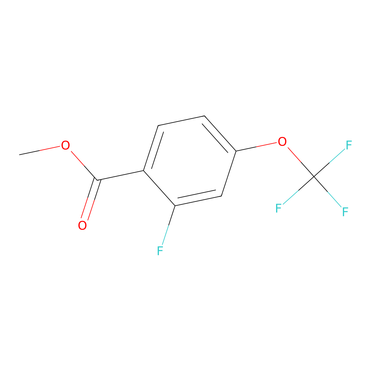 Methyl 2-fluoro-4-(trifluoromethoxy)benzoate molecular structure, CAS 1803800-94-3