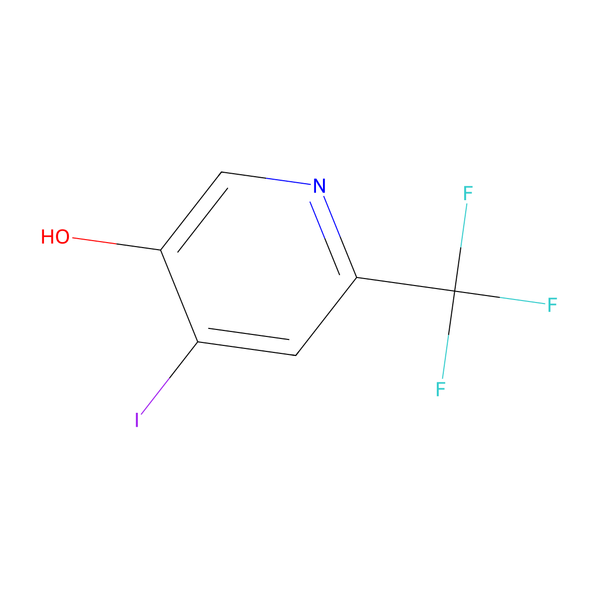 4-Iodo-6-(trifluoromethyl)-3-pyridinol molecular structure, CAS 1803801-27-5