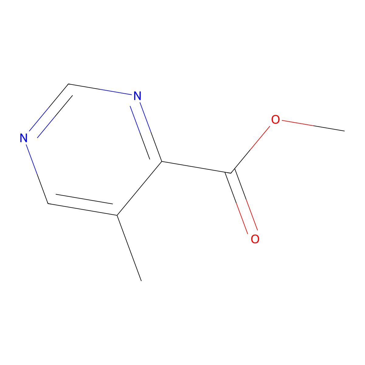 Methyl 5-methylpyrimidine-4-carboxylate molecular structure, CAS 1803804-13-8