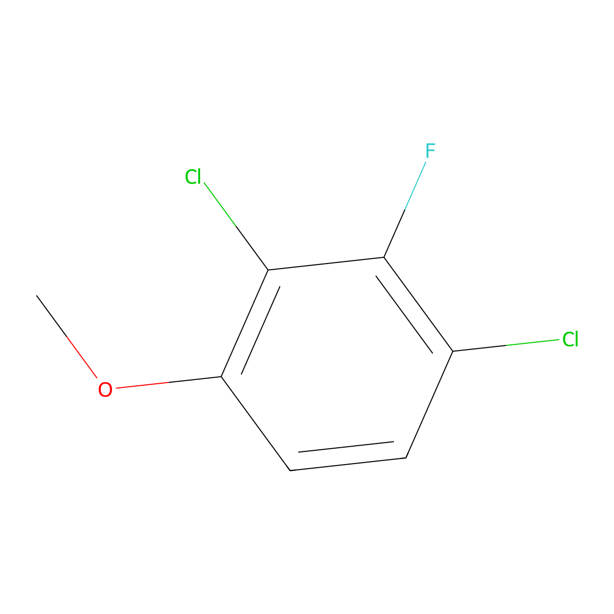 2,4-Dichloro-3-fluoroanisole molecular structure, CAS 1803806-95-2