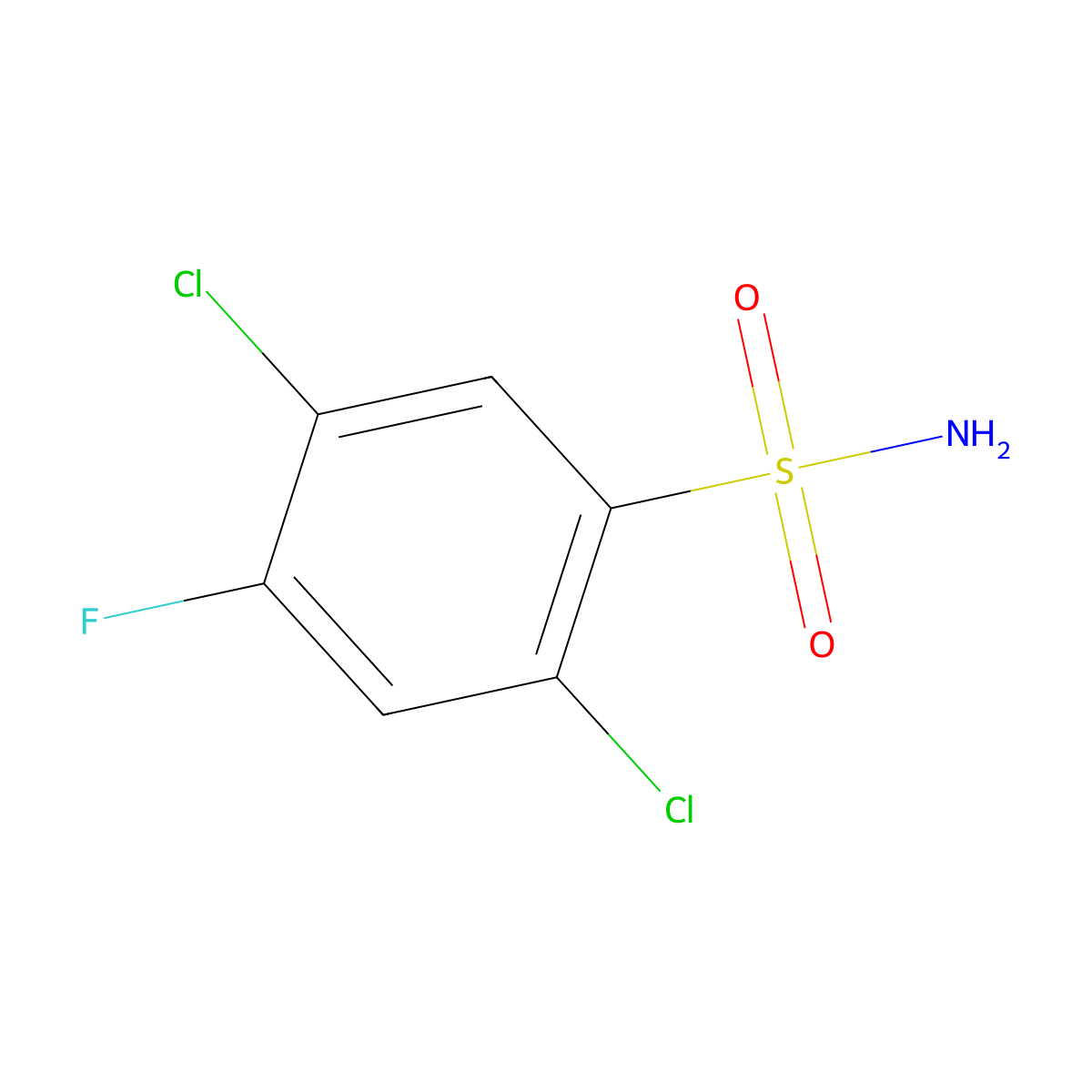 2,5-Dichloro-4-fluorobenzenesulfonamide molecular structure, CAS 1803806-97-4