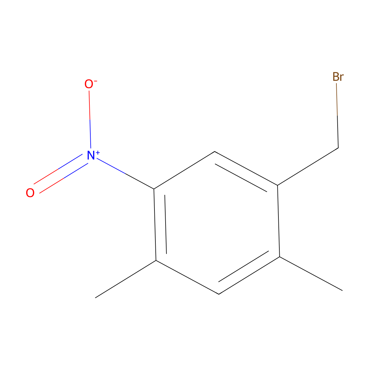 1-(Bromomethyl)-2,4-dimethyl-5-nitrobenzene molecular structure, CAS 1803807-56-8