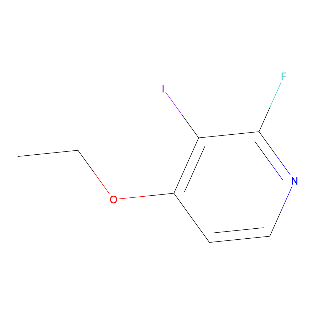 4-Ethoxy-2-fluoro-3-iodopyridine molecular structure, CAS 1803808-45-8