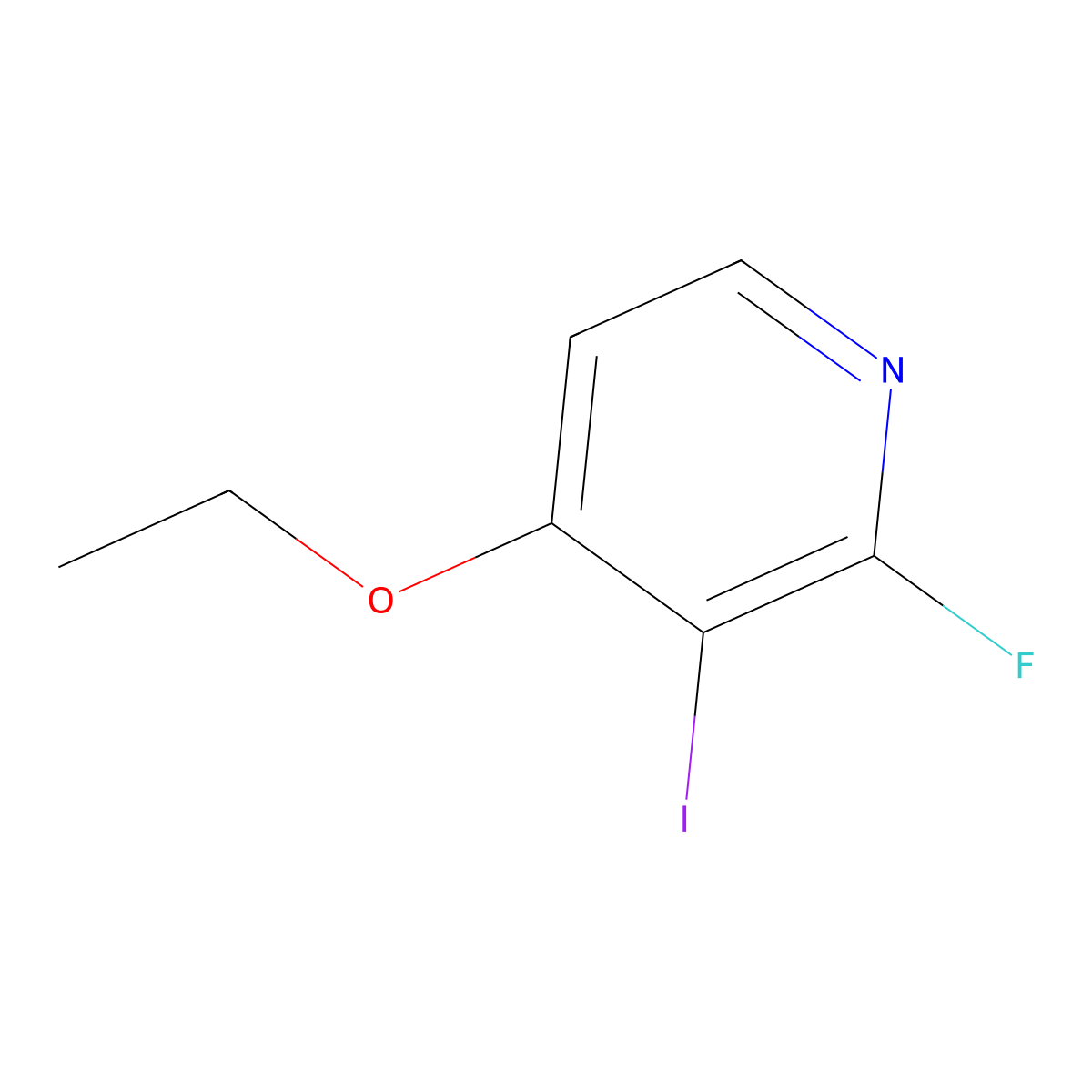 4-Ethoxy-2-fluoro-3-iodopyridine molecular structure, CAS 1803808-45-8