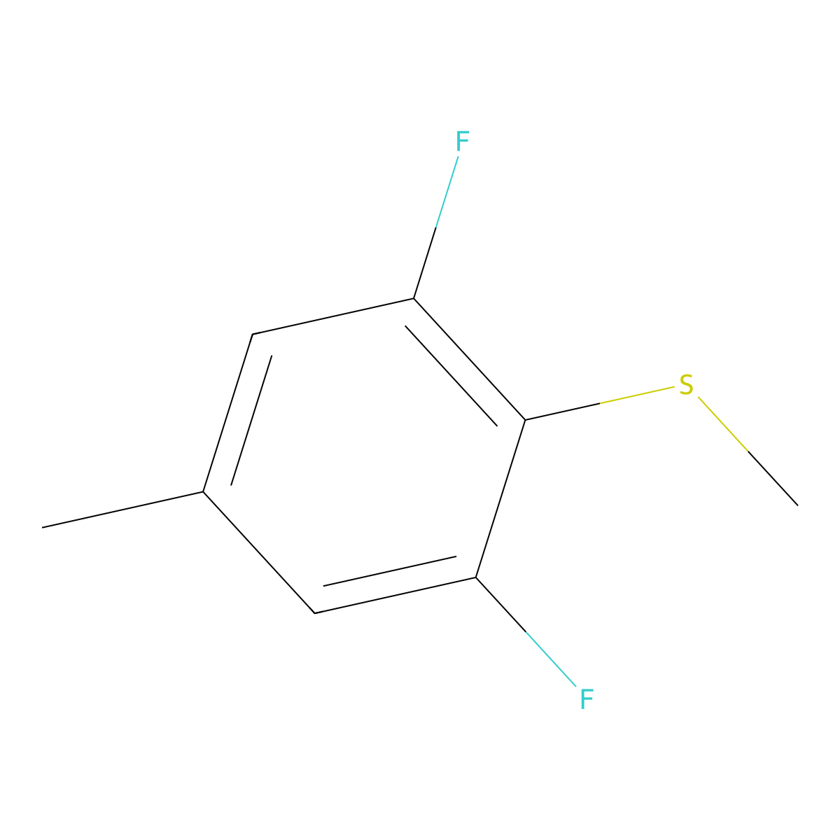 (2,6-Difluoro-4-methylphenyl)(methyl)sulfane molecular structure, CAS 1803808-83-4
