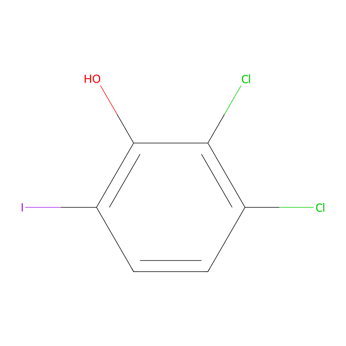 2,3-Dichloro-6-iodophenol molecular structure, CAS 1803809-19-9