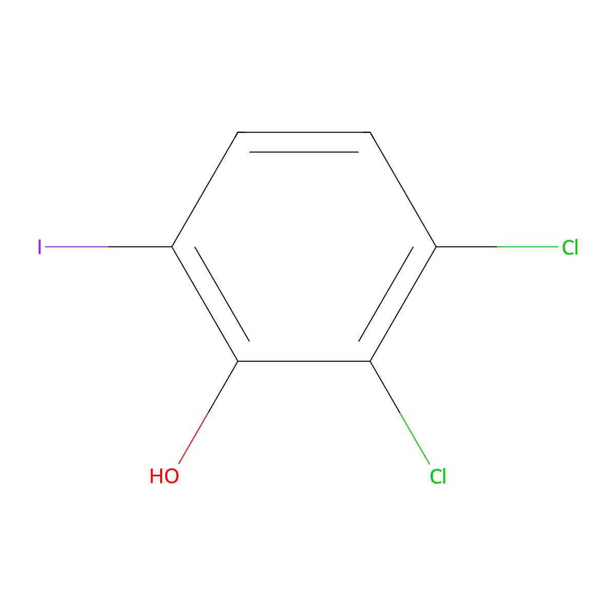 2,3-Dichloro-6-iodophenol molecular structure, CAS 1803809-19-9