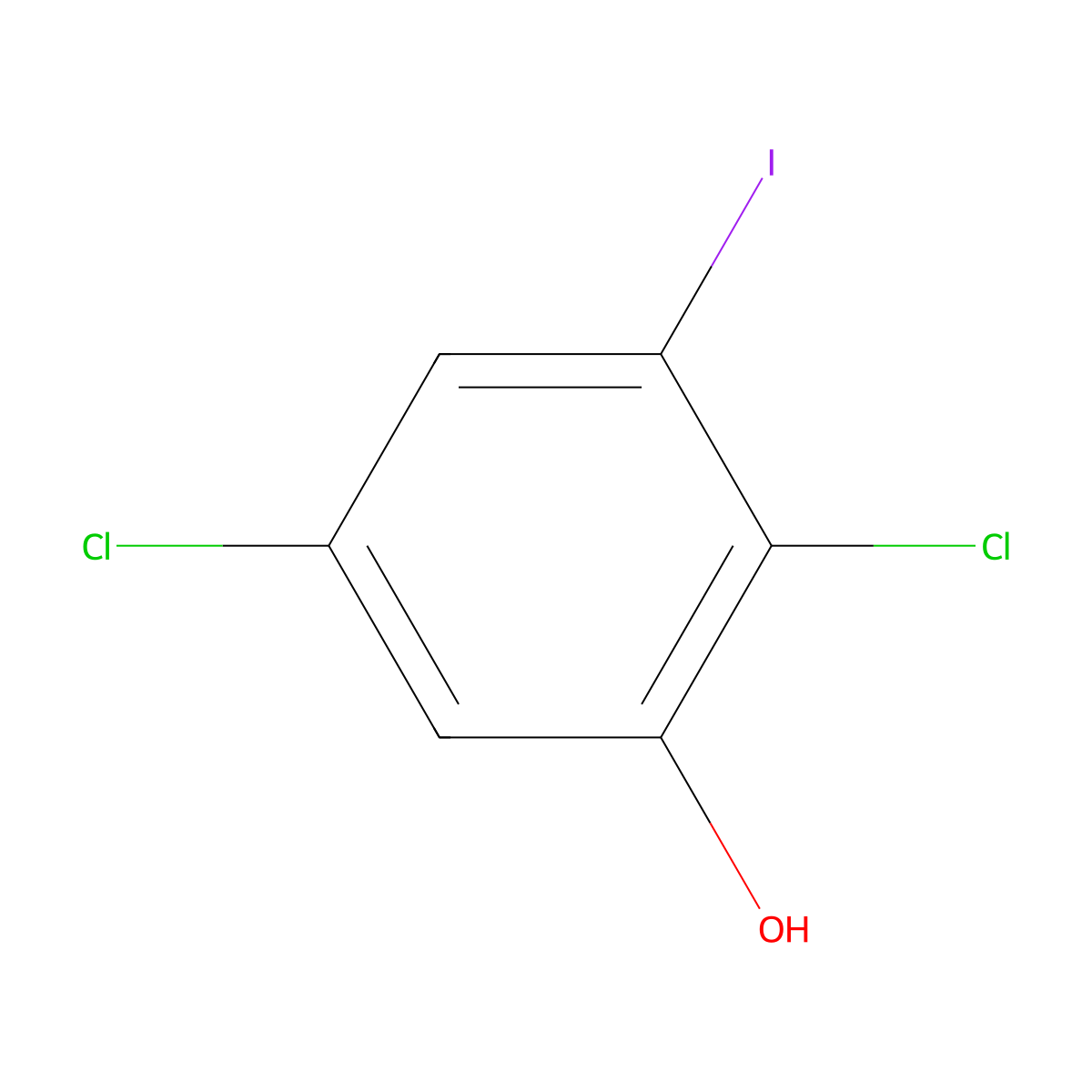 2,5-Dichloro-3-iodophenol molecular structure, CAS 1803809-27-9