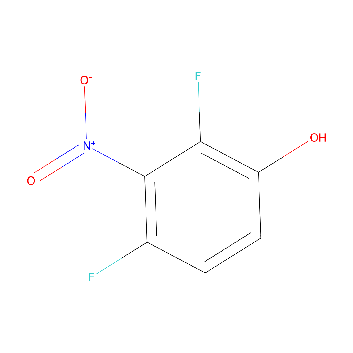 2,4-Difluoro-3-nitrophenol molecular structure, CAS 1803809-58-6