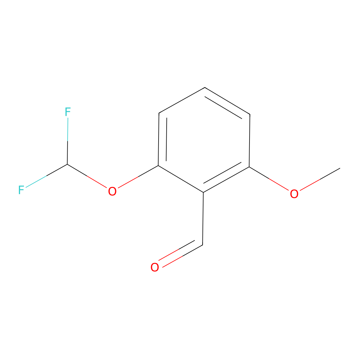 2-Difluoromethoxy-6-methoxybenzaldehyde molecular structure, CAS 1803811-37-1