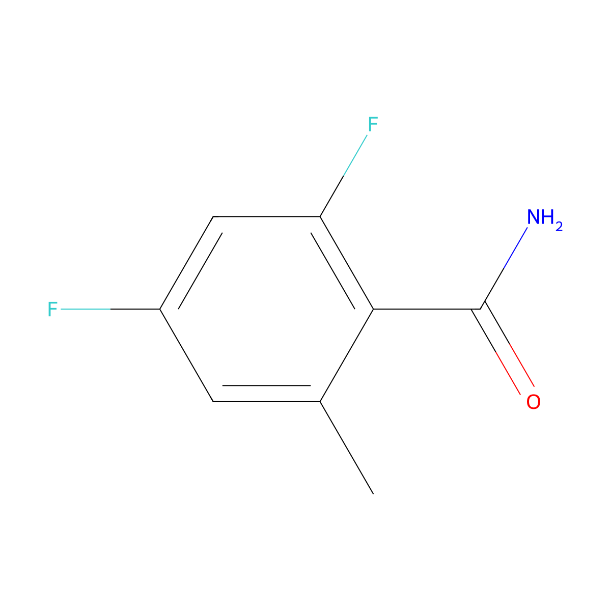 2,4-Difluoro-6-methylbenzamide molecular structure, CAS 1803812-71-6