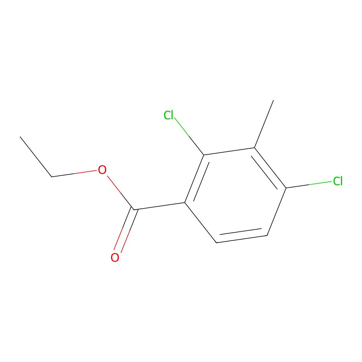 Ethyl 2,4-dichloro-3-methylbenzoate molecular structure, CAS 1803813-03-7