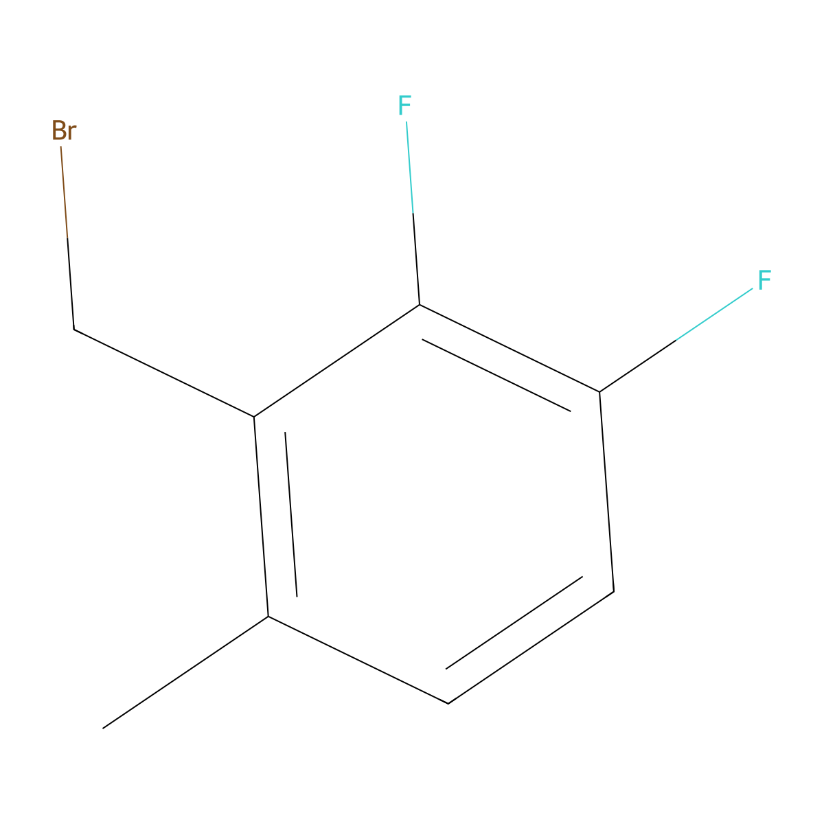 2,3-Difluoro-6-methylbenzyl bromide molecular structure, CAS 1803813-37-7