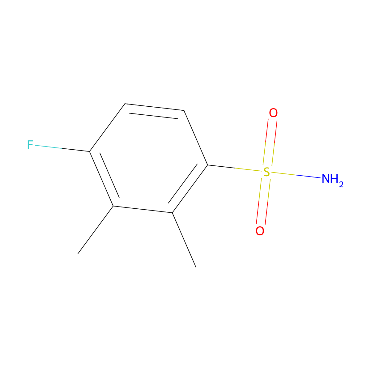 4-Fluoro-2,3-dimethylbenzene-1-sulfonamide molecular structure, CAS 1803817-07-3
