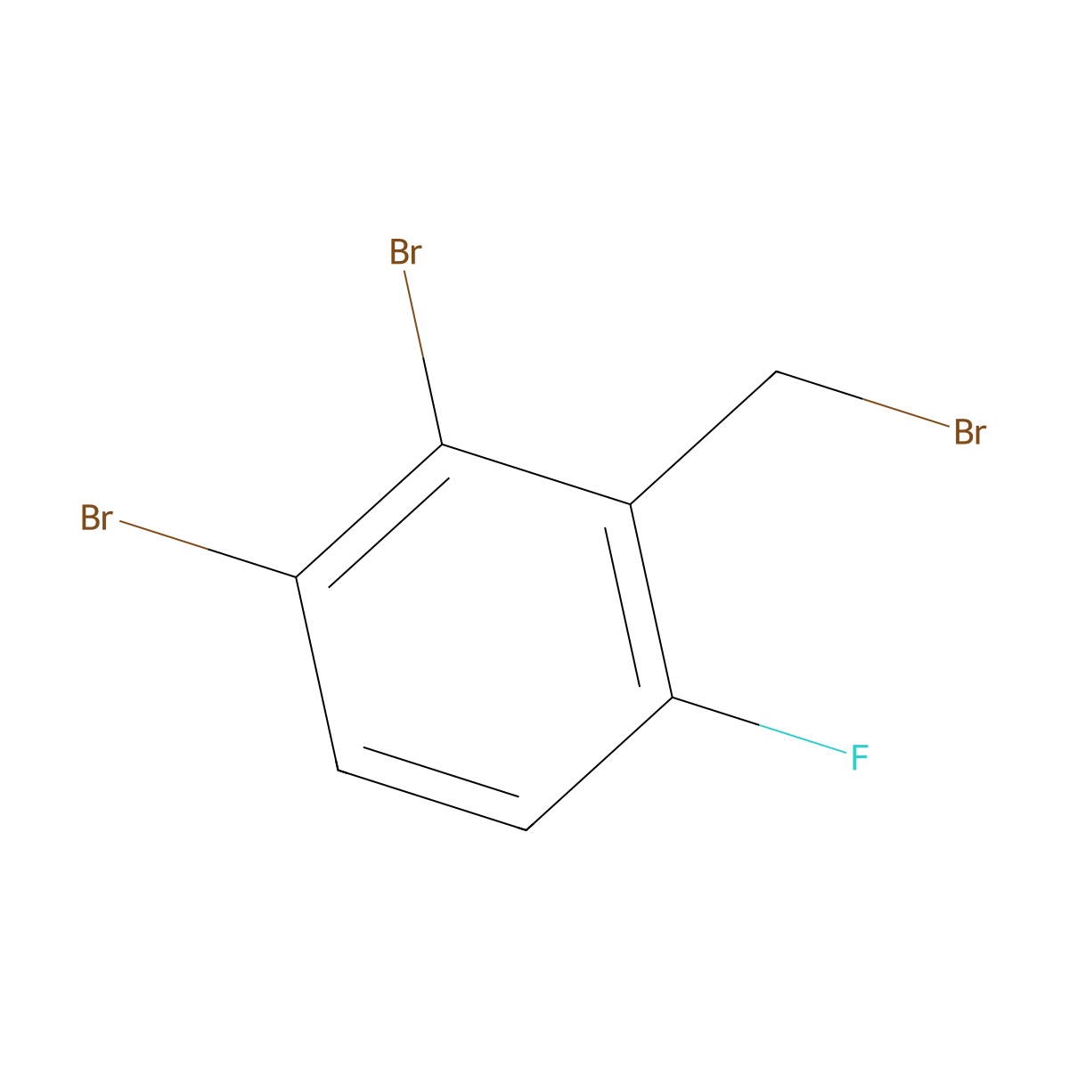 2,3-Dibromo-6-fluorobenzyl bromide molecular structure, CAS 1803817-09-5