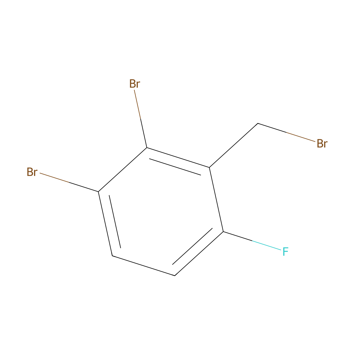 2,3-Dibromo-6-fluorobenzyl bromide molecular structure, CAS 1803817-09-5